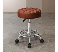 Taburete giratorio con cinco poleas giratorias de 360°, cojín rodante, taburete hidráulico de masaje de tatuaje, taburete de salón, silla giratoria ajustable para trabajo de dibujo con ruedas (tamaño