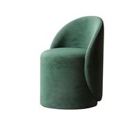 Taburete giratorio con cojín acolchado y respaldo, ideal para dormitorio, aplicación de maquillaje y asientos de sala de estar