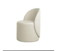 Taburete giratorio con cojín acolchado y respaldo para dormitorio, maquillaje y sala de estar