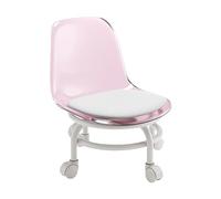 Taburete giratorio con soporte para la espalda con rotación de 360°, reposapiés resistente de baja altura, perfecto para el hogar, oficina, salón de belleza y uso profesional