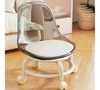 Taburete giratorio de 360° con respaldo ajustable, silla giratoria para deportes y yoga, portátil, color gris, para mayor comodidad y movilidad