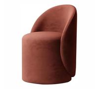 Taburete giratorio de 360° con respaldo, moderno taburete tapizado en un diseño de barril para tocador, dormitorio y sala de estar. Asiento elegante y cómodo en el tocador