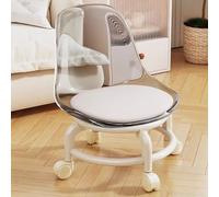 Taburete giratorio de 360 grados con asiento de rodillo de plástico acrílico para el hogar, jardín, oficina, garaje, tienda, fitness, deporte