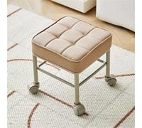 Taburete giratorio de 360° para el hogar, silla de pedicura de cuero, taburete pequeño otomano con ruedas - Perfecto para salones de belleza y proyectos de bricolaje (tamaño: G)