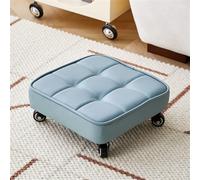 Taburete giratorio de 360° para el hogar, silla rodante cuadrada pequeña, taburete de pedicura con ruedas, asiento portátil compacto para uso doméstico (tamaño: A)