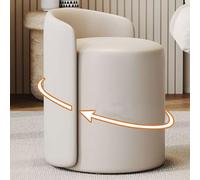 Taburete giratorio de 360° para maquillaje, silla moderna ajustable para sala de estar, dormitorio, entrada, elegante asiento de piel sintética (color: PU A), perfecto para maquillaje y decoración del
