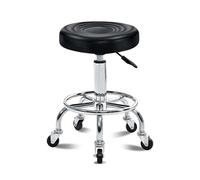 Taburete giratorio de altura ajustable con reposapiés, silla giratoria redonda para spa, tatuaje, sala de estar, diseño de trabajo, ergonómico y elegante A1