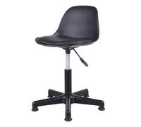 Taburete giratorio de altura ajustable con ruedas de respaldo para oficina, masaje, spa, médico, dibujo, tatuaje, belleza, peluquería (B)