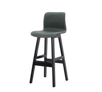 Taburete giratorio de altura de mostrador, taburete de tela de alto rendimiento, altura del asiento, piel sintética, acolchado con respaldo, juego de 1 pieza de madera I (F)