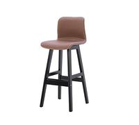 Taburete giratorio de altura de mostrador, taburete de tela de alto rendimiento de 71.1 cm de alto, de piel sintética, acolchado con respaldo, juego de 1 pieza de madera I (H)