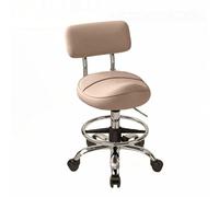 Taburete giratorio ergonómico con altura ajustable y respaldo para uso profesional
