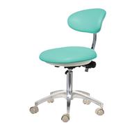 Taburete giratorio hidráulico con respaldo, taburete ajustable con ruedas para dentista, salón, tatuaje, spa, clínica