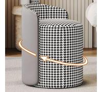 Taburete giratorio moderno para tocador, maquillaje y sala de estar, taburete de altura ajustable de 360 grados con asiento de poliuretano suave
