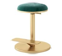 Taburete giratorio redondo de terciopelo de altura ajustable, diseño de cojín cómodo para un elegante asiento de tocador