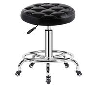 Taburete giratorio, silla redonda de oficina, silla de escritorio, taburete con ruedas, silla de masaje, barra rodante ajustable, elevación de gas, hidráulica, trabajo para manicura, tatuaje, terapia