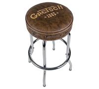 Taburete Gretsch "1883", Ideal para los jugadores y fans de Guitarra, con Logo Gretsch Amarillo Mate, Acolchado con Espuma, 30", Marrón