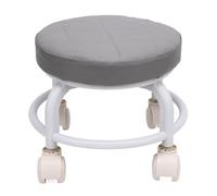 Taburete Gris bajo Enrollamiento Portátil Suave Mini Taburete de Zapato Giratorio de 360 Grados para Niños Adultos