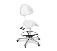 Taburete hidráulico ajustable con soporte de espalda para clínica de belleza, hogar y oficina