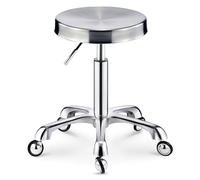 Taburete hidráulico ajustable, giratorio de 360° con ruedas para salón, spa, tatuajes, masajes y estaciones de trabajo de maquillaje