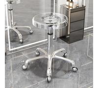 Taburete hidráulico ajustable, giratorio de 360° con ruedas para salón, spa, tatuajes, masajes y estaciones de trabajo de maquillaje