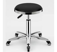 Taburete hidráulico giratorio profesional de altura ajustable con ruedas para clínica, dentista, spa, salones de masaje, estudio, cocina y tienda (A)