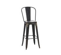 Taburete industrial aiden de metal pulverizado 52x44x115 cm