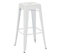 Taburete industrial joshua de metal pulverizado 43x43x77 cm