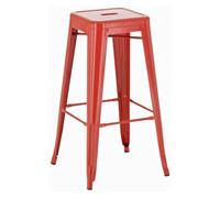 Taburete industrial joshua de metal pulverizado 43x43x77 cm