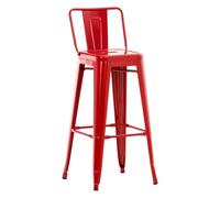 Taburete industrial mason de metal 43x44x96 cm