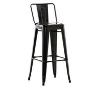 Taburete industrial mason de metal 43x44x96 cm