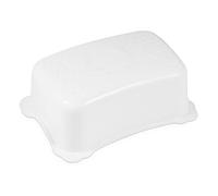 Taburete Infantil - Estable, no resbala, Ligero - para un niño de Unos 3 años hasta 40 kg, Color: Blanco, Motivo: Yeti, Marca: Hylat Baby