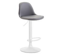 Taburete kiel en polipiel simil cuero gris 43x39x82 cm