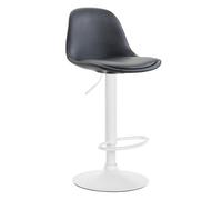 Taburete kiel en polipiel simil cuero negro 43x39x82 cm