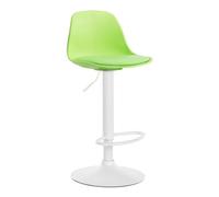 Taburete kiel estructura de plástico & asiento de polipiel verde 43x39x82 cm