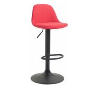 Taburete kiel tapizado en tela rojo 43x39x82 cm