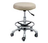 Taburete médico con reposabrazos de rotación de 360°, altura ajustable, taburete de piel sintética para dentista, asistente dental, salón de belleza