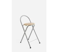 TABURETE METAL PLEGABLE BASE MADERA 45X40X80 cm - CONJUNTO: Pack 2