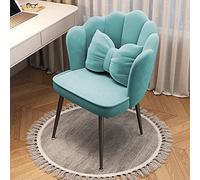 Taburete moderno de mediados de siglo con respaldo y almohadilla acolchada suave, opción de asiento elegante y cómoda para comedor, dormitorio o tocador
