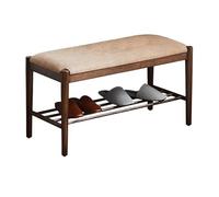 Taburete nórdico de madera maciza zapatero zapatero puerta entrada cojín suave puede estar en el taburete de cambio de zapatos para sentarse en casa taburete de cambio de zapatos(B)