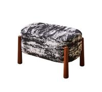 Taburete otomano con patas de madera, elegante banco de sofá y zapatero para sala de estar, dormitorio, entrada, decoración versátil del hogar