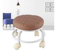 Taburete Otomano con Reposapiés de Espuma Viscoelástica de Doble Capa para Uso en Casa, Oficina y Salón, Impermeable y Fácil de Limpiar (Brown)