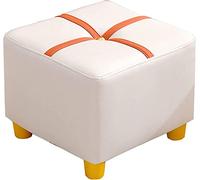 Taburete otomano cuadrado pequeño impermeable de tela técnica, pies antideslizantes, sofá sofá sofá apilable para sala de estar y dormitorio 11x11