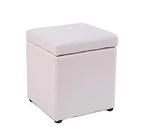 Taburete otomano cuadrado versátil de piel sintética elegante para maquillaje, elegante banco de zapatos, taburete de piano funcional para decoración del hogar y comodidad