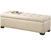 Taburete otomano de almacenamiento, tela de tecnología cómoda, gran capacidad, diseño abatible para dormitorio o sala de estar