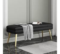 Taburete otomano de cuero moderno otomano de cuero cómodo tapizado con patas de metal multifunción en el banco del banco del banco del banco para la sala de estar dormitorio-gris 60x40x47cm (24x16x19