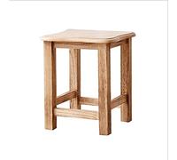 Taburete otomano de madera, taburete de madera maciza, reposapiés de Paulownia, reposapiés pequeño, otomano para baño, cocina, dormitorio, sala de estar, taburete para zapatos (madera natural grande)