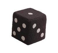 Taburete otomano de pie cúbico, reposapiés estable de gran tamaño para sala de juegos o mesita de noche, tema de dados