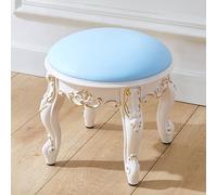 Taburete otomano de piel sintética, reposapiés redondo y rectangular, banco de zapatos de entrada, taburete de sofá para sala de estar, patas ABS duraderas, capacidad de peso de 300 libras