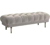 Taburete otomano gris claro para mesita de noche, cambiador de zapatos, taburete largo para sofá, dormitorio, entrada, reposapiés, muebles tapizados versátiles para tienda de ropa y uso doméstico