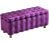 Taburete otomano multifuncional de almacenamiento para tienda de ropa, vestidor y dormitorio, diseño rectangular con cubierta de forro polar de hielo para cambiar zapatos y asientos adicionales